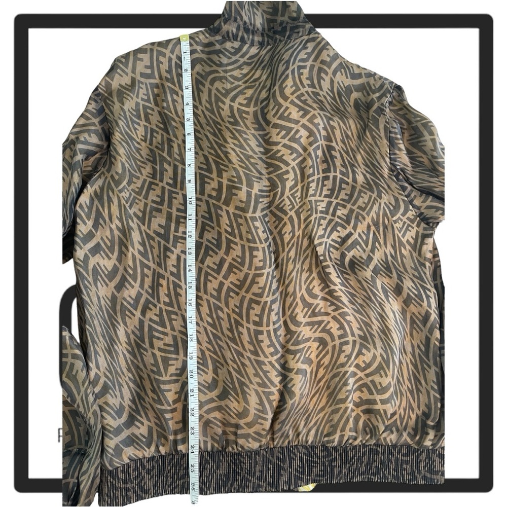 Fendi Reversible Brown Organza‎ FF Vertigo Jacket - Picture 7 of 15